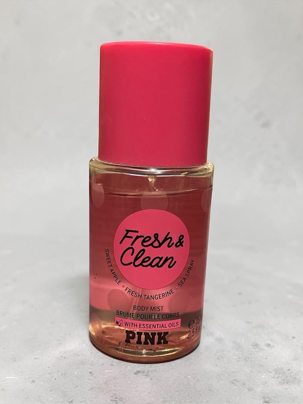PINK Fresh & Clean Mini Travel 2.5 fl oz bottle